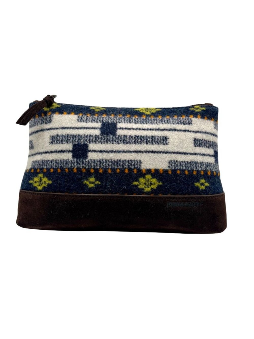 Pendleton Brown Wool And leather Clutch